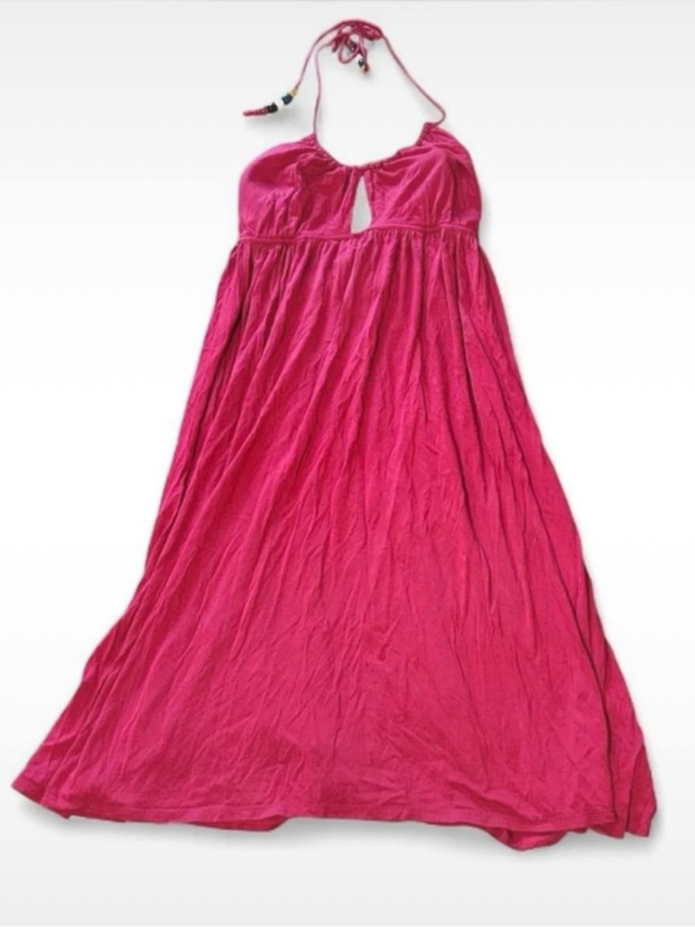 plenty by tracy reese pink halter dress with beaded straps